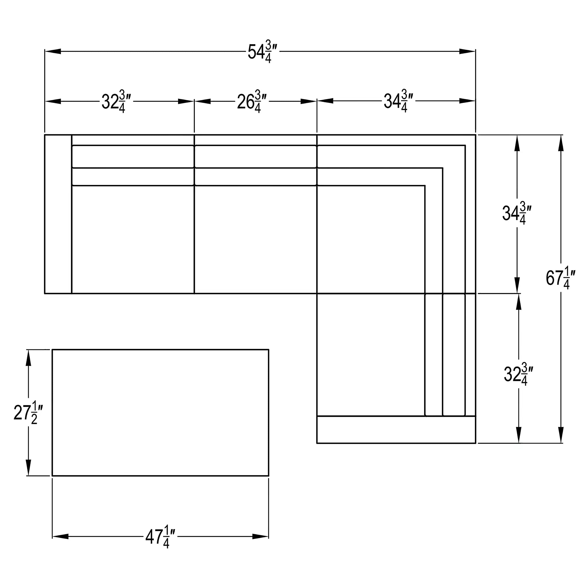 Harmonia Living Arden 5 Piece Aluminum Sectional Set 71