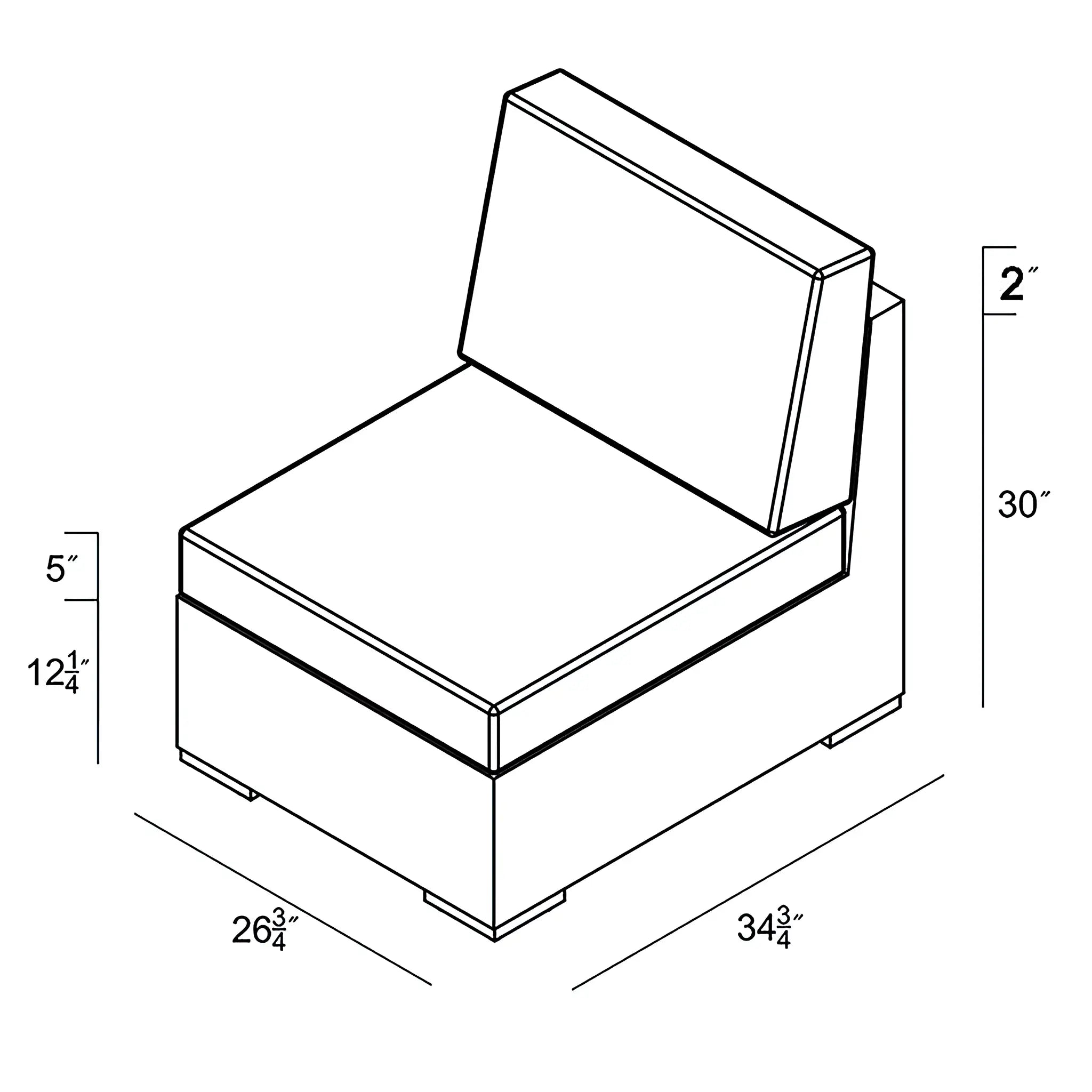 Harmonia Living Arden Aluminum Middle Section 24