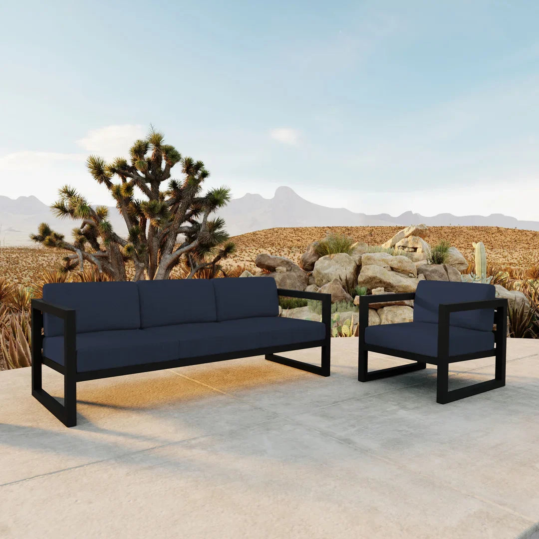 Avion 2 Piece Aluminum Sofa Set