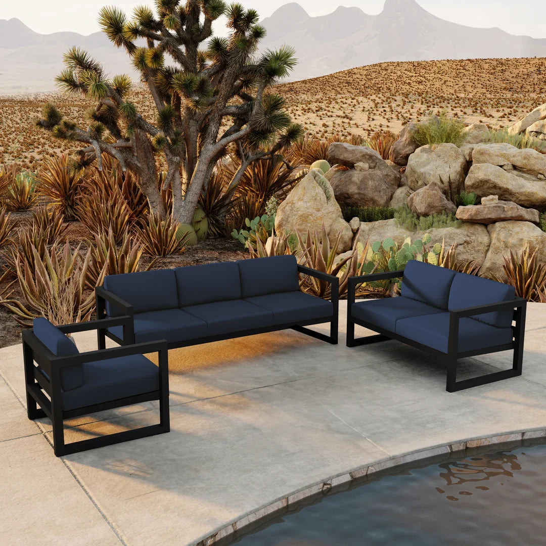 Avion 3 Piece Aluminum Sofa Loveseat Set