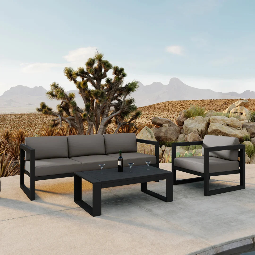 Avion 3 Piece Aluminum Sofa Set