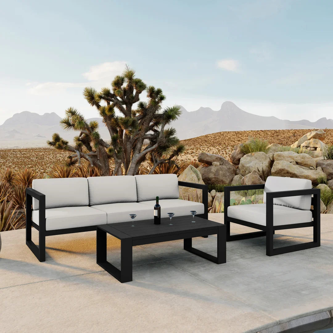 Avion 3 Piece Aluminum Sofa Set