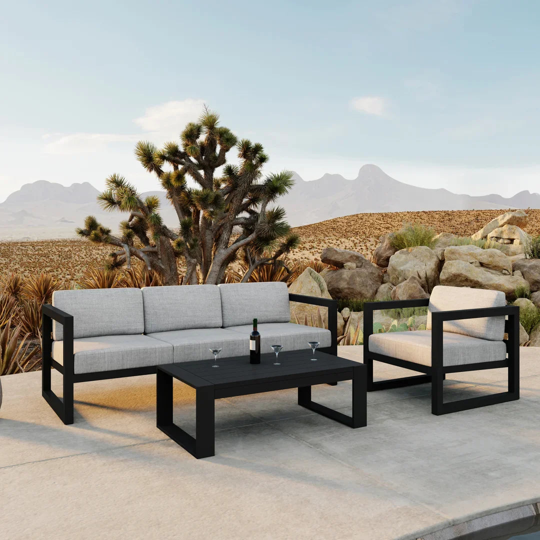 Avion 3 Piece Aluminum Sofa Set