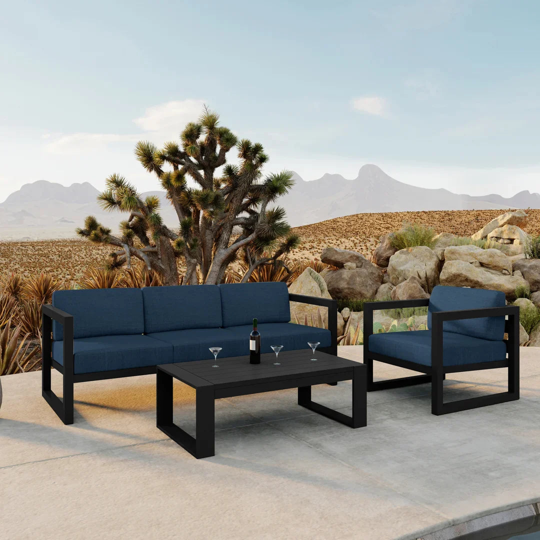 Avion 3 Piece Aluminum Sofa Set