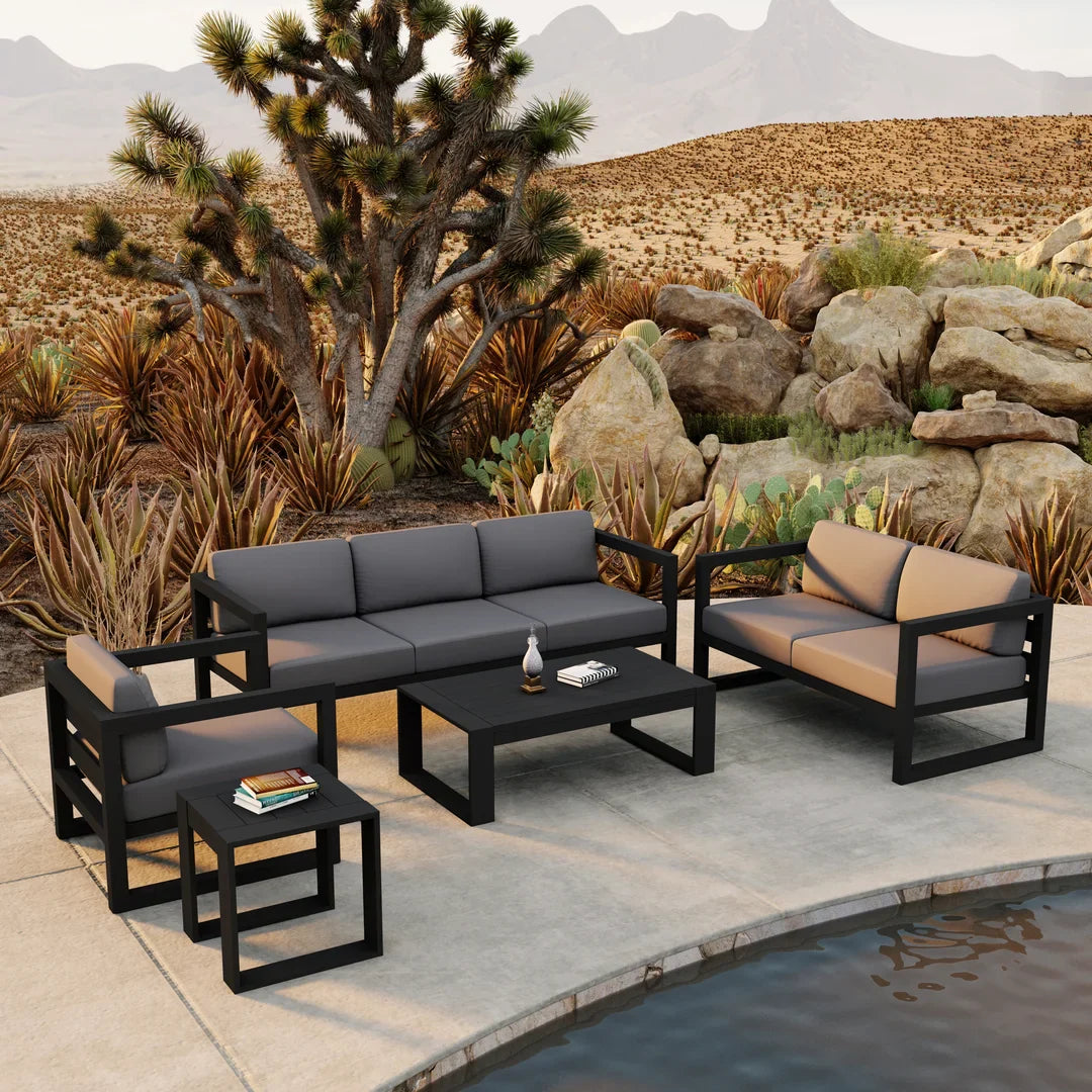 Avion 5 Piece Aluminum Sofa Set