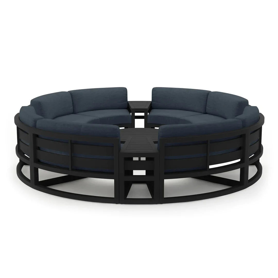 Avion 7 Piece Aluminum Curve Sectional Set