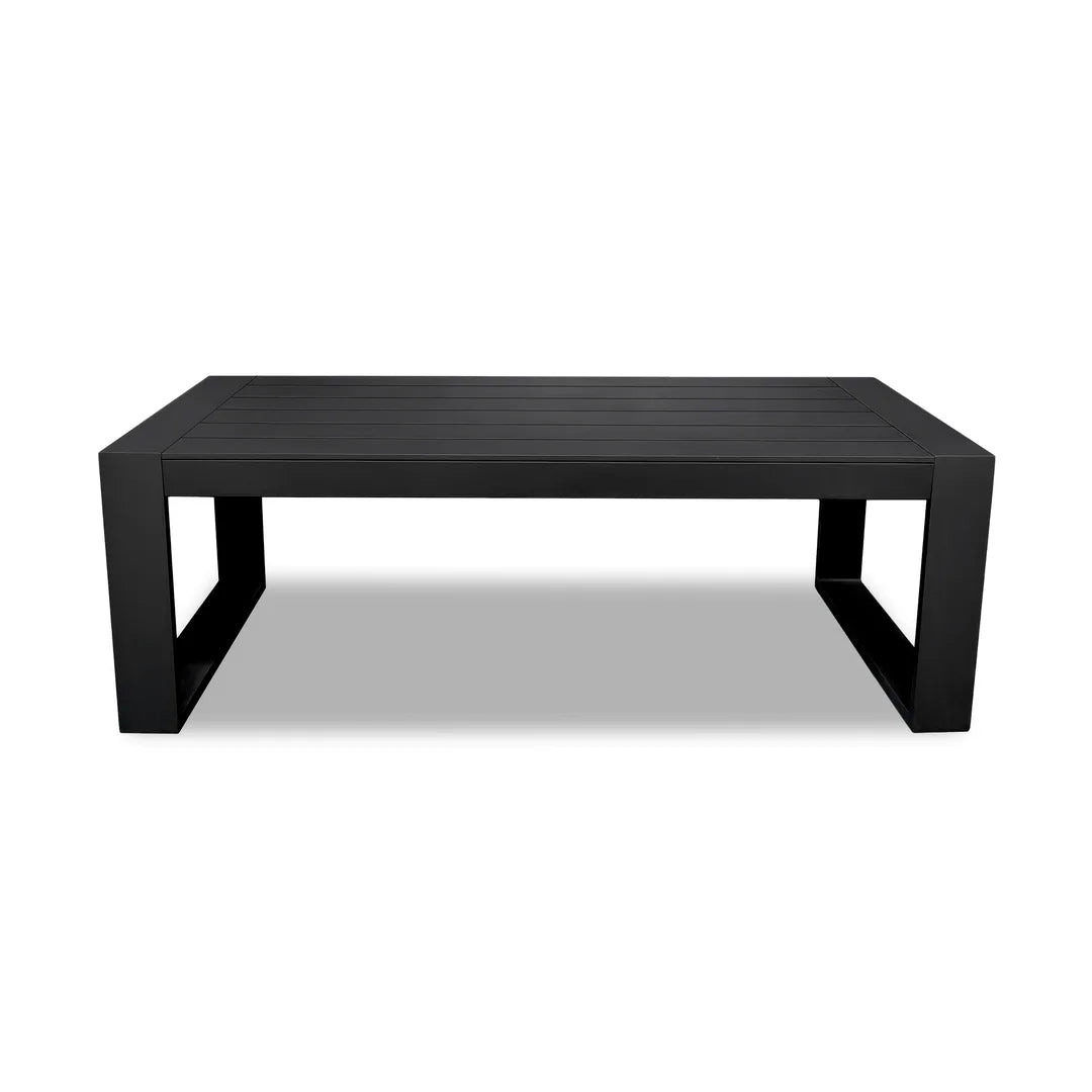 Avion 7 Piece Aluminum Sectional Set - Black - Canvas Charcoal