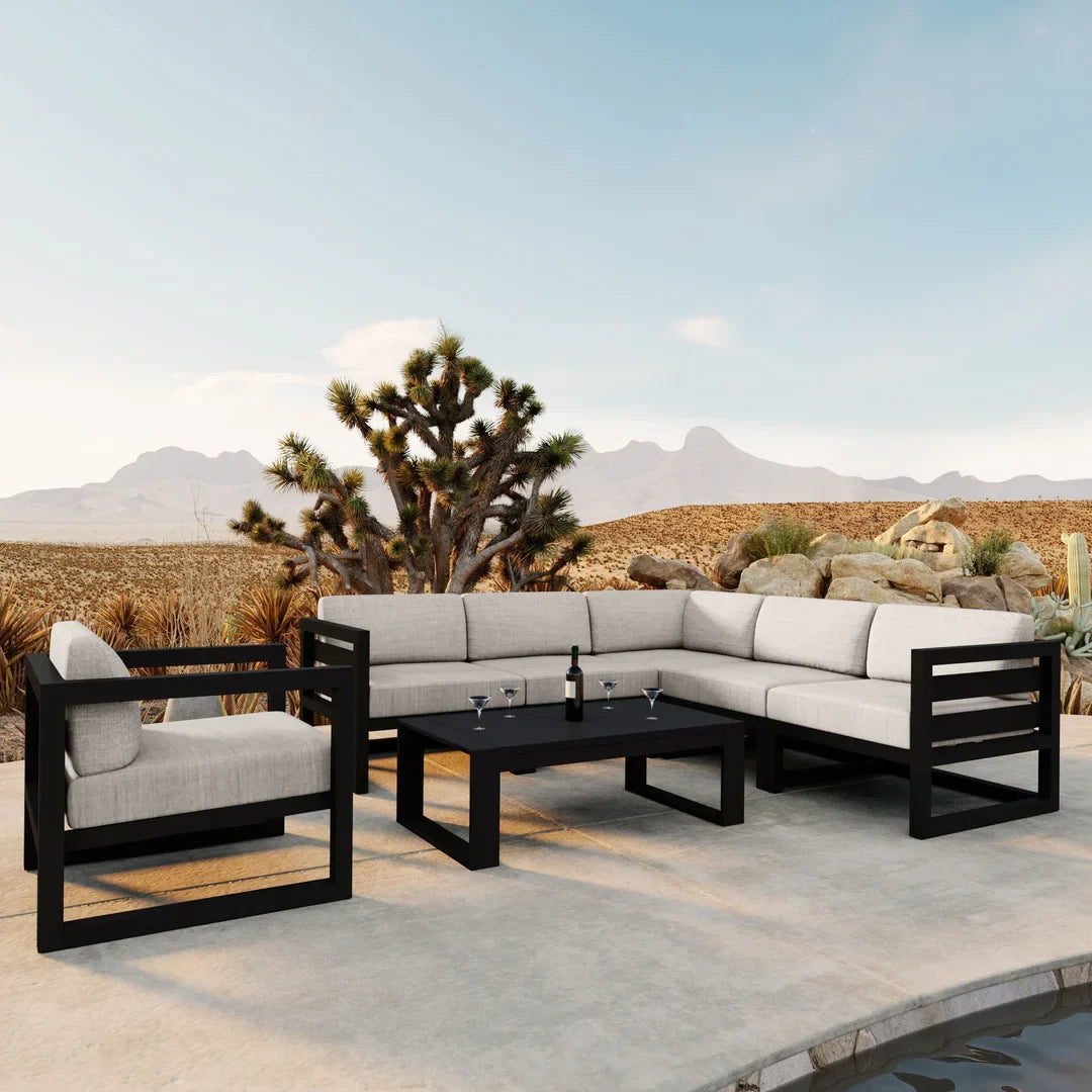 Avion 7 Piece Aluminum Sectional Set