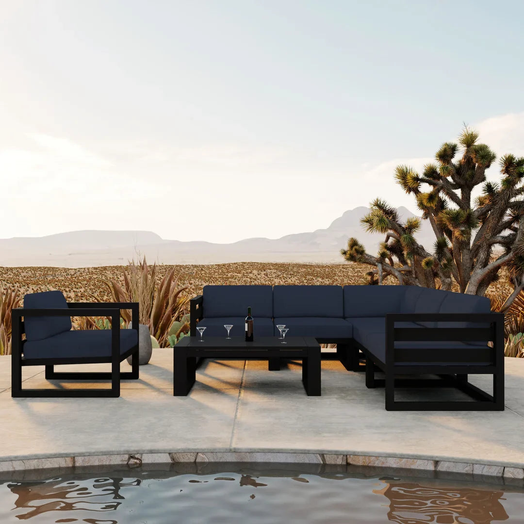 Avion 7 Piece Aluminum Sectional Set