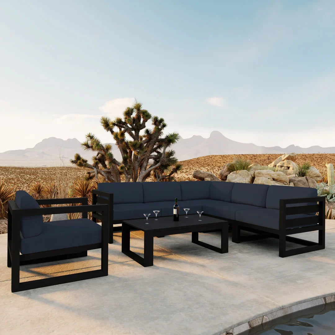 Avion 7 Piece Aluminum Sectional Set
