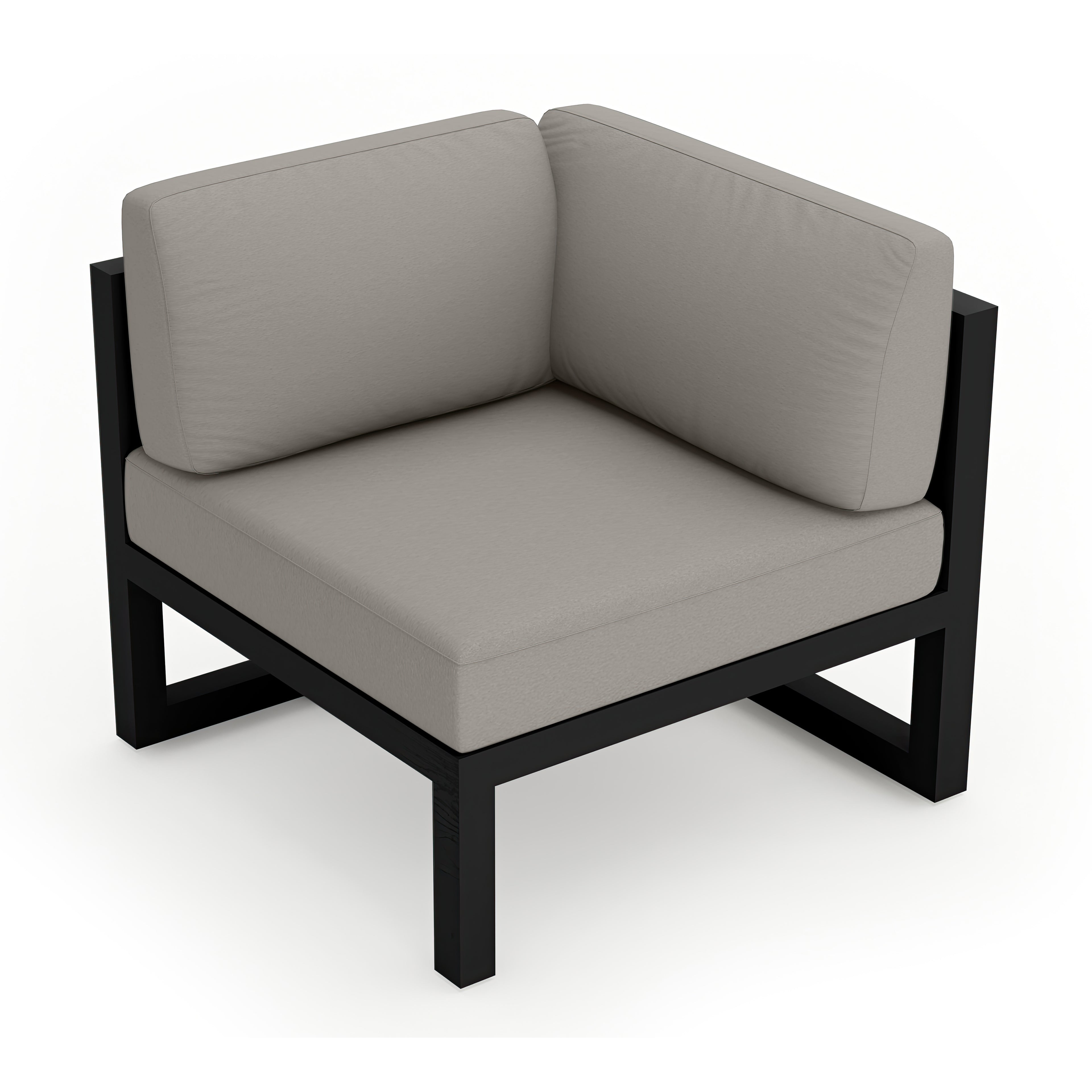 Avion Corner Section - Black - Canvas Charcoal