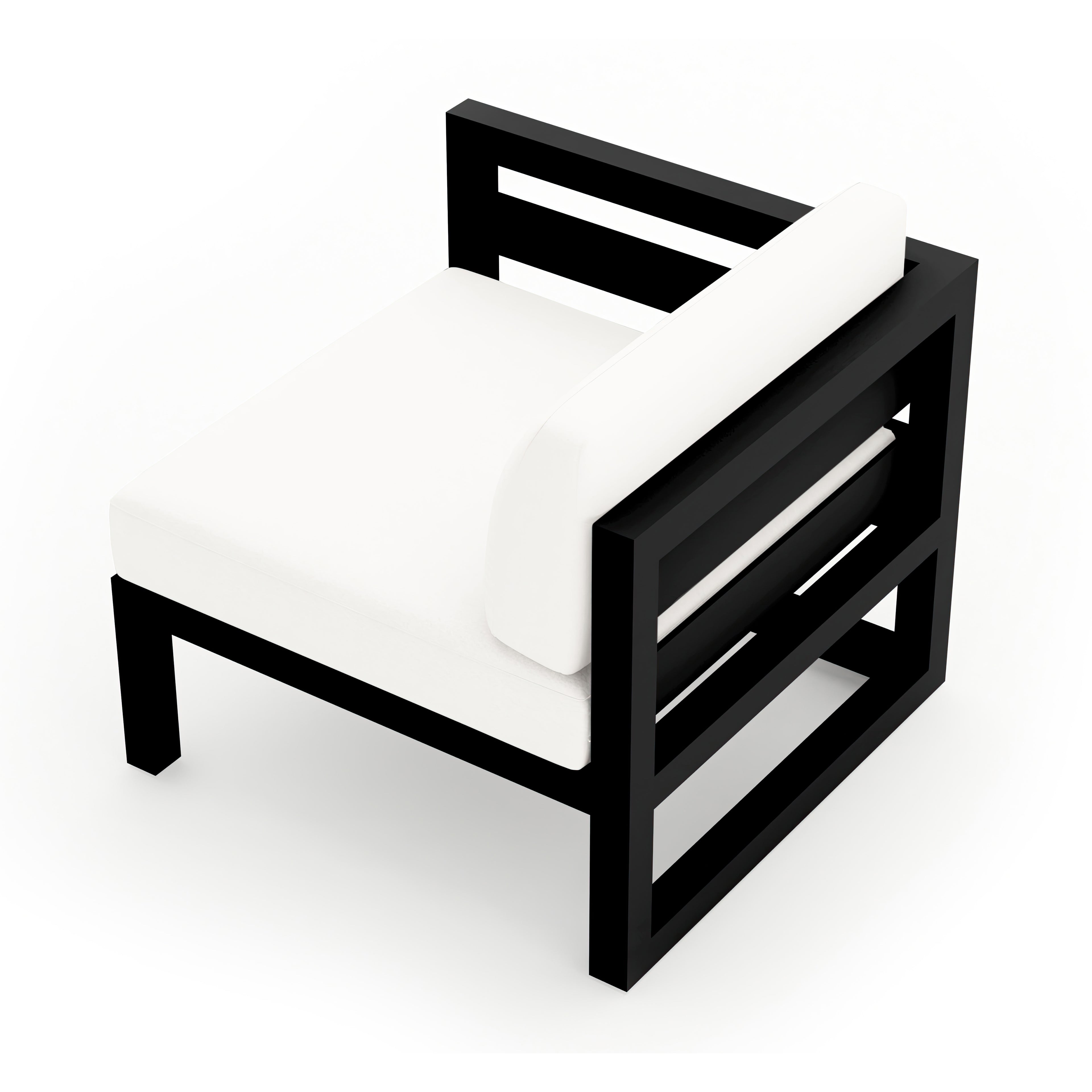 Avion Left Arm Section - Black - Canvas Natural