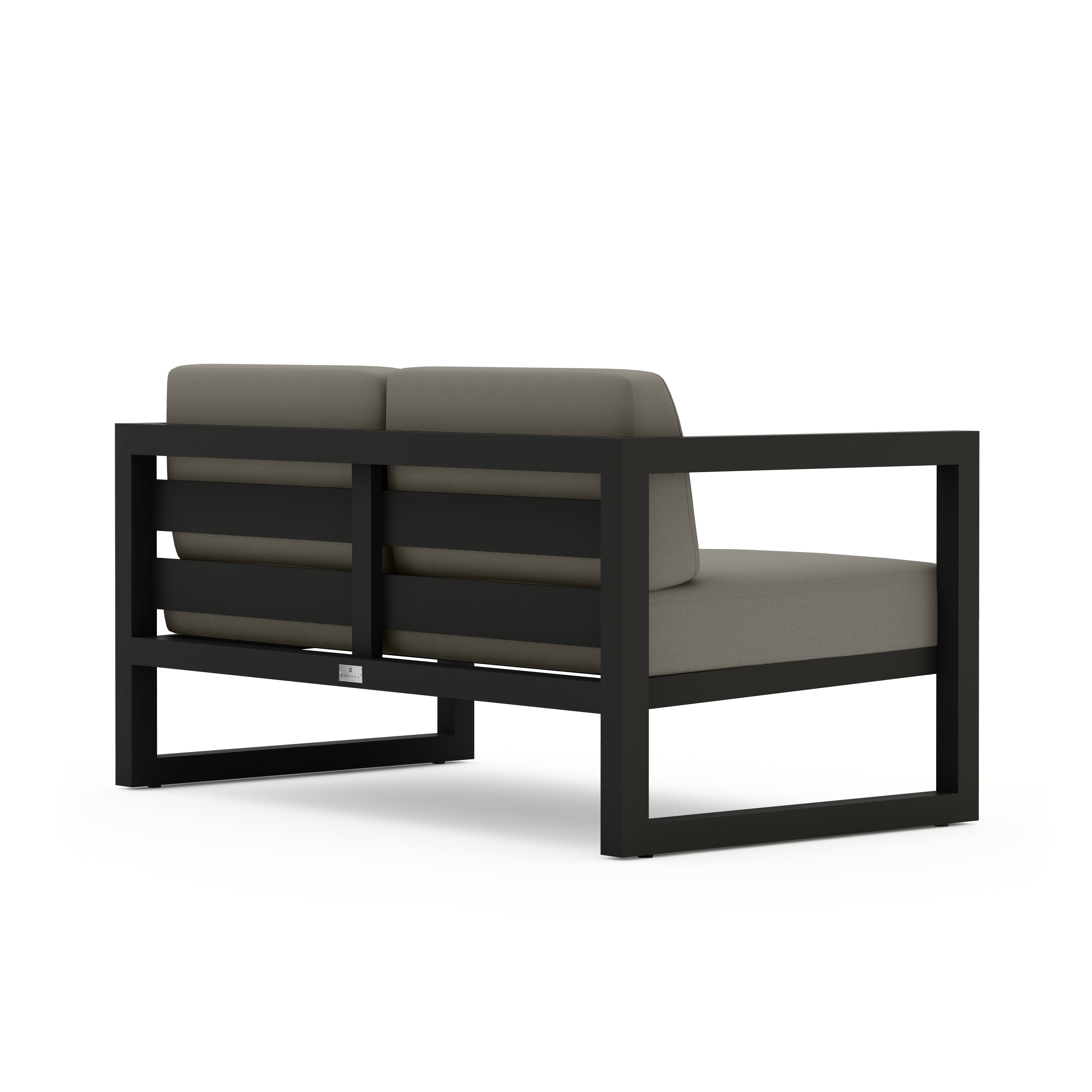 Avion Loveseat - Black - Canvas Charcoal