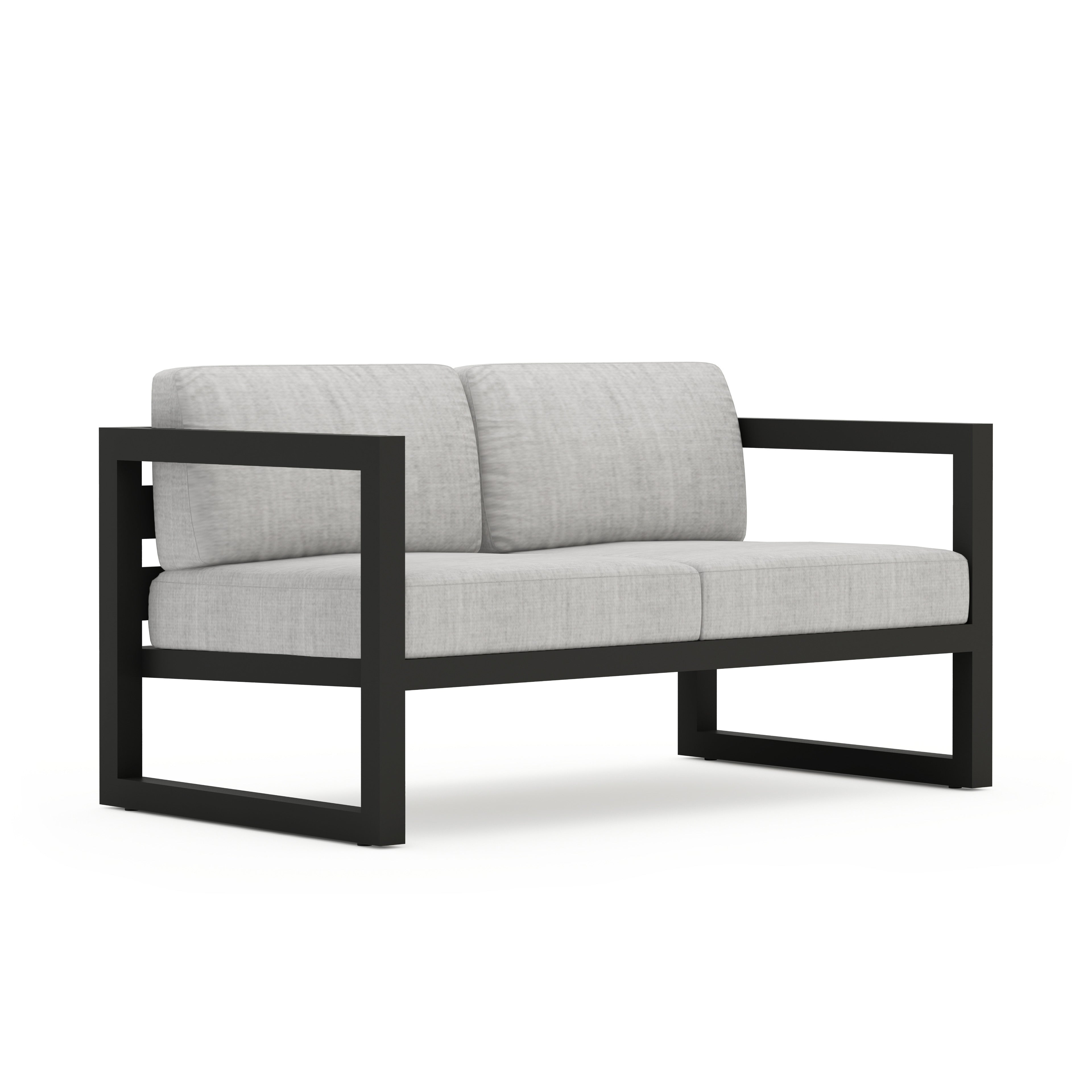 Avion Loveseat - Black - Cast Silver