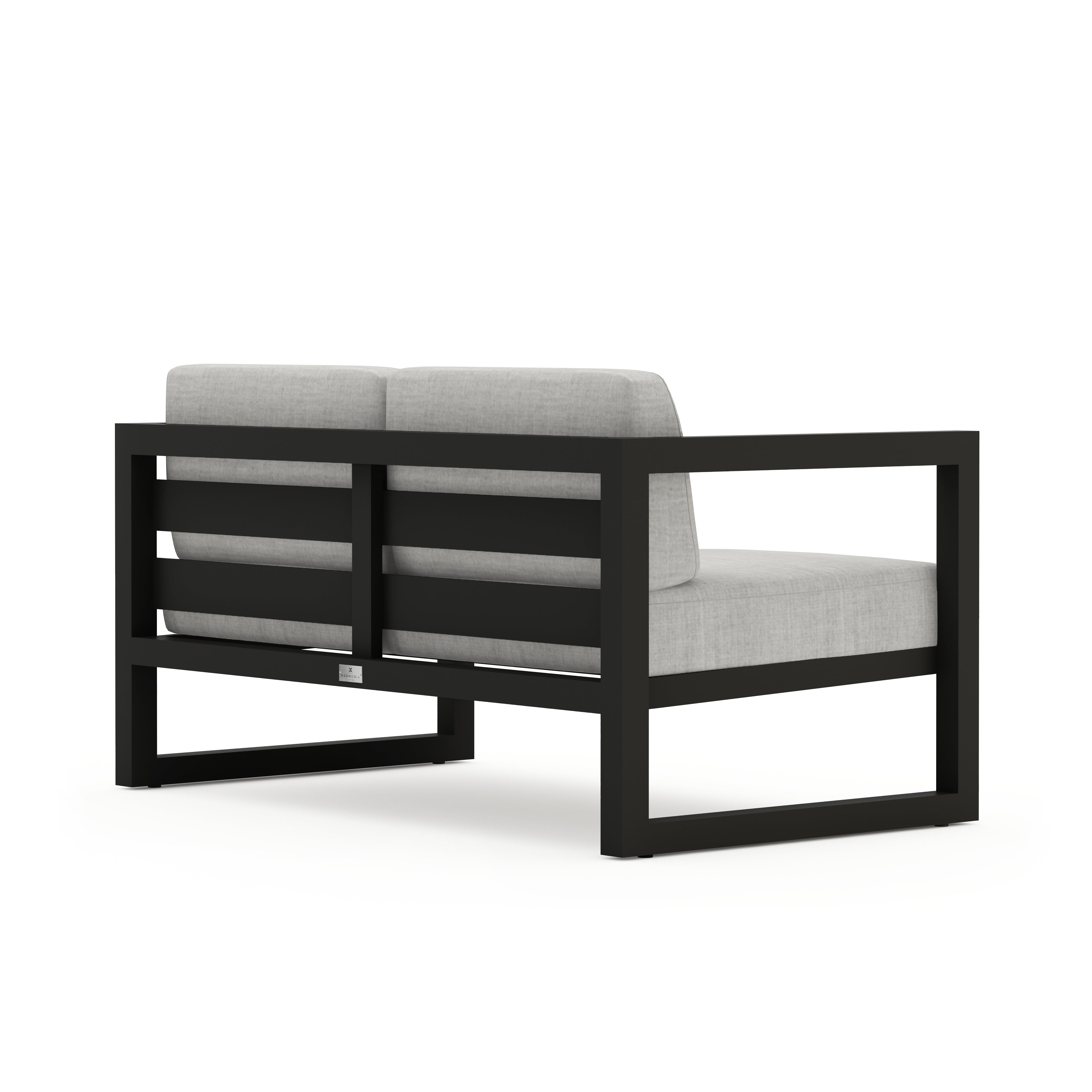 Avion Loveseat - Black - Cast Silver