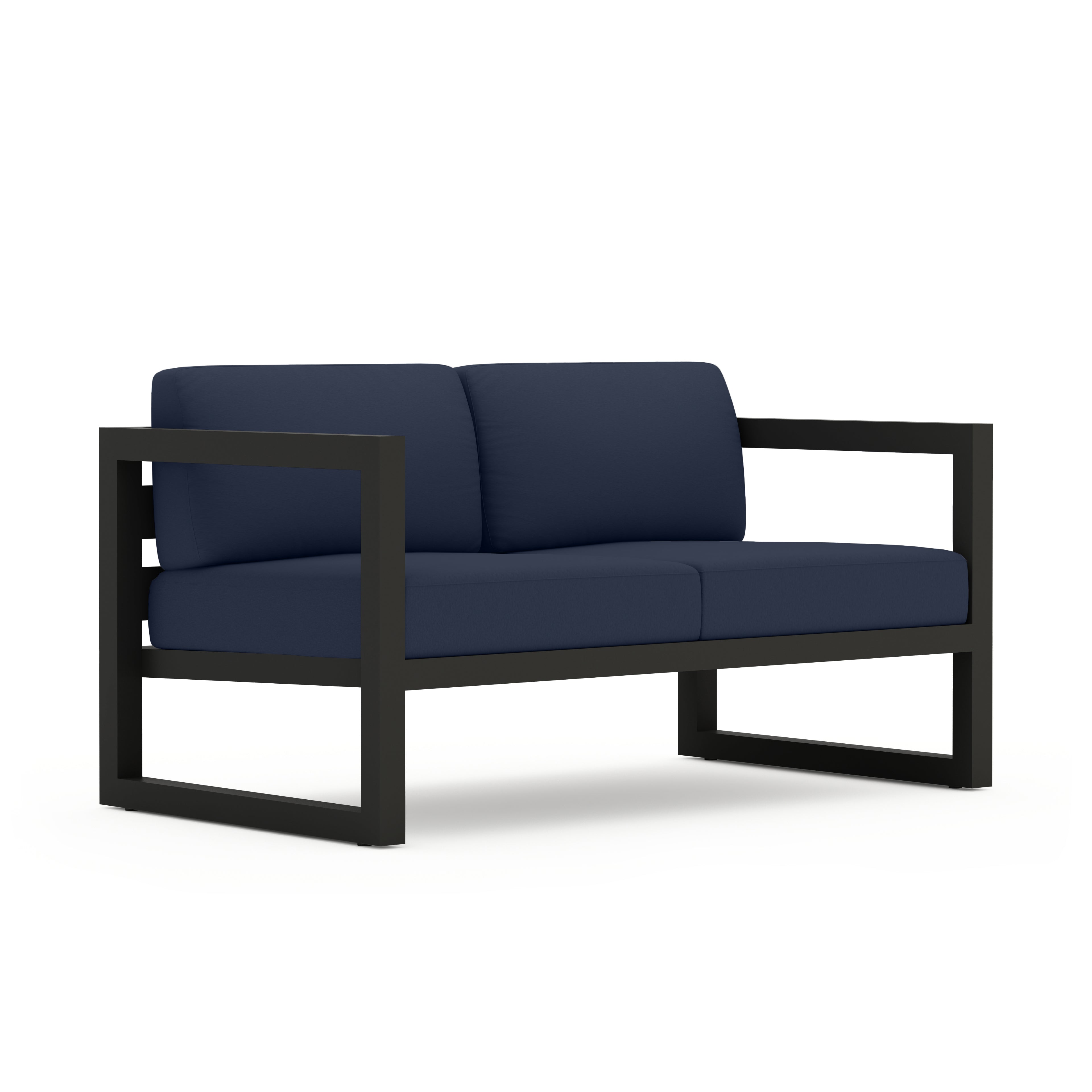 Avion Loveseat - Black - Spectrum Indigo
