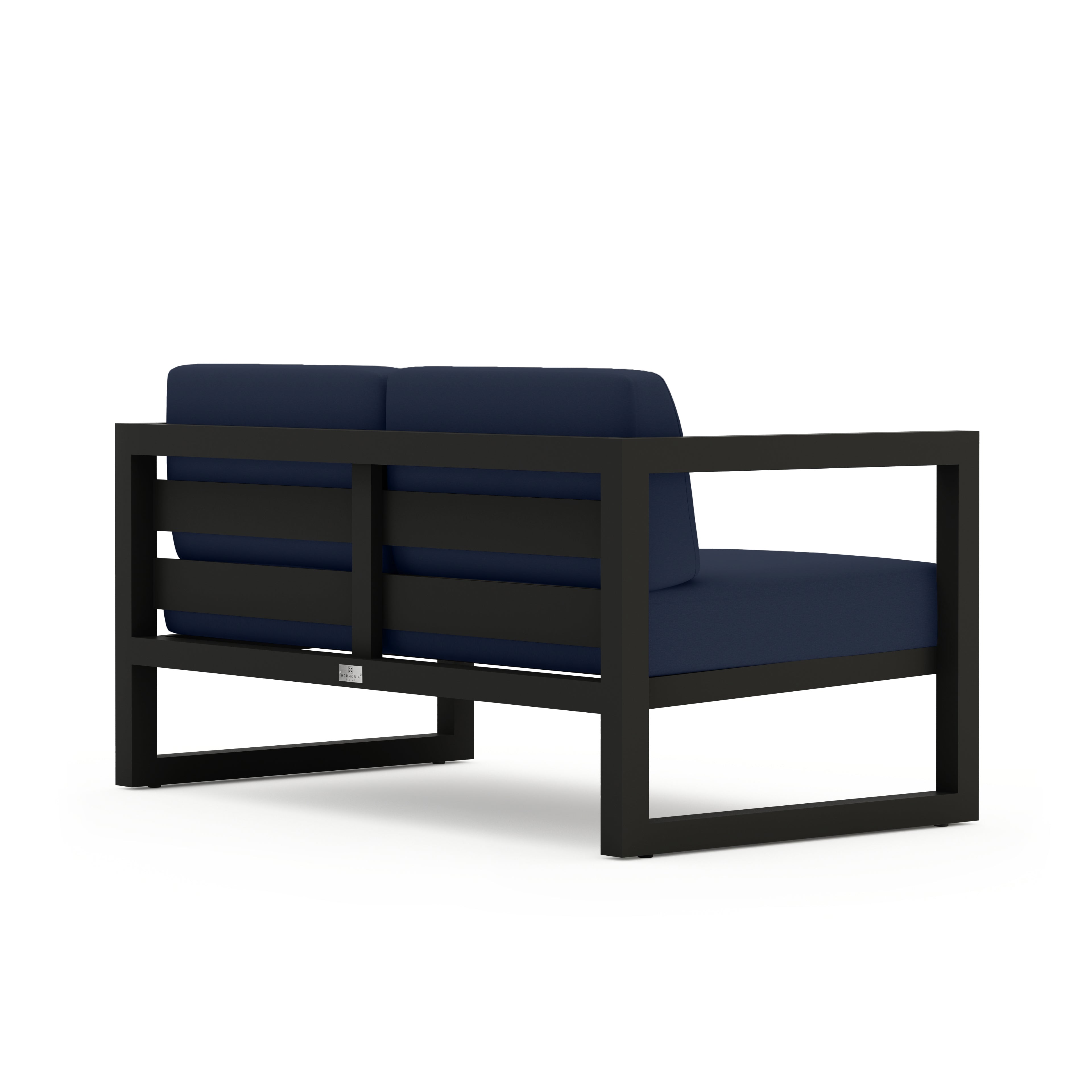 Avion Loveseat - Black - Spectrum Indigo