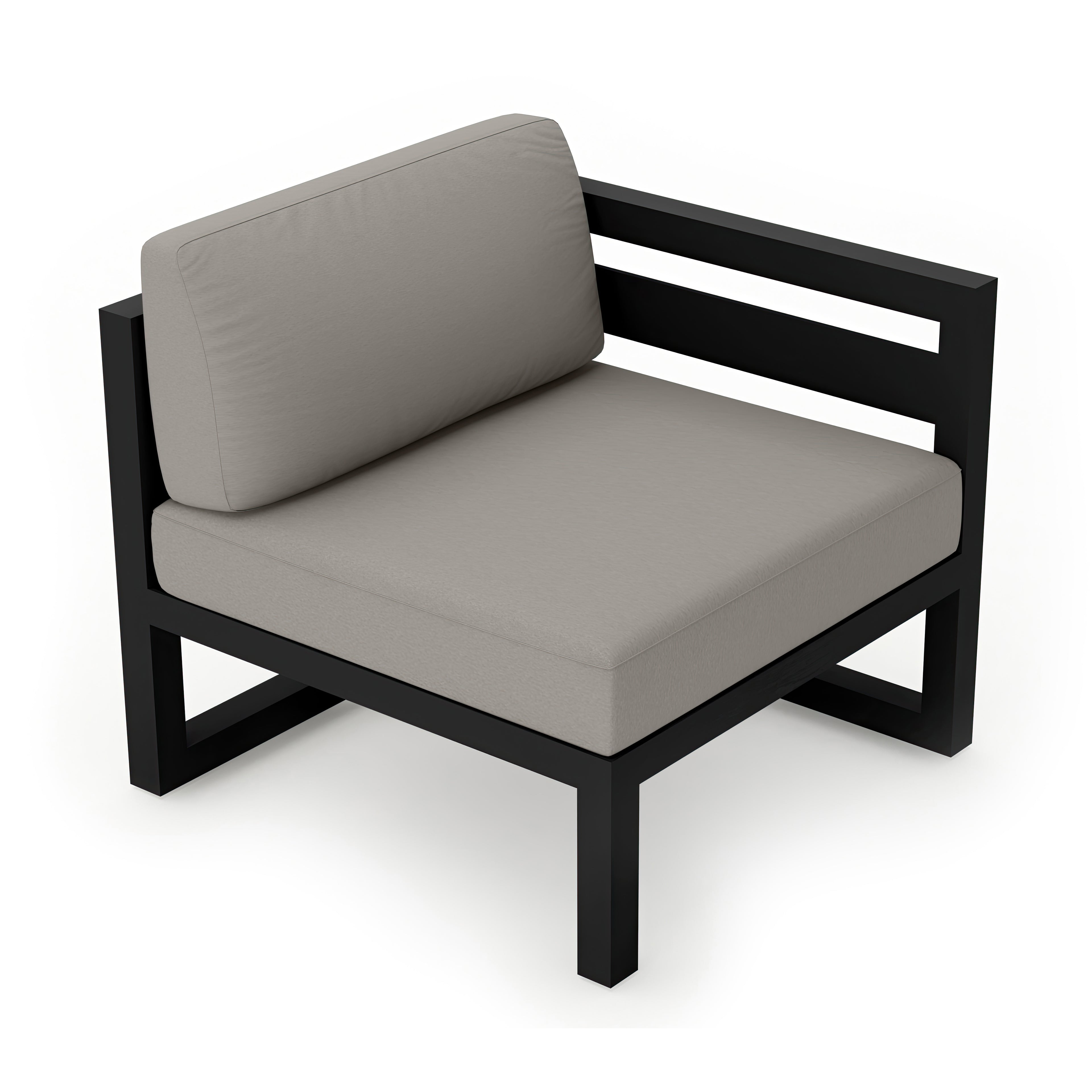 Avion Right Arm Section - Black - Canvas Charcoal