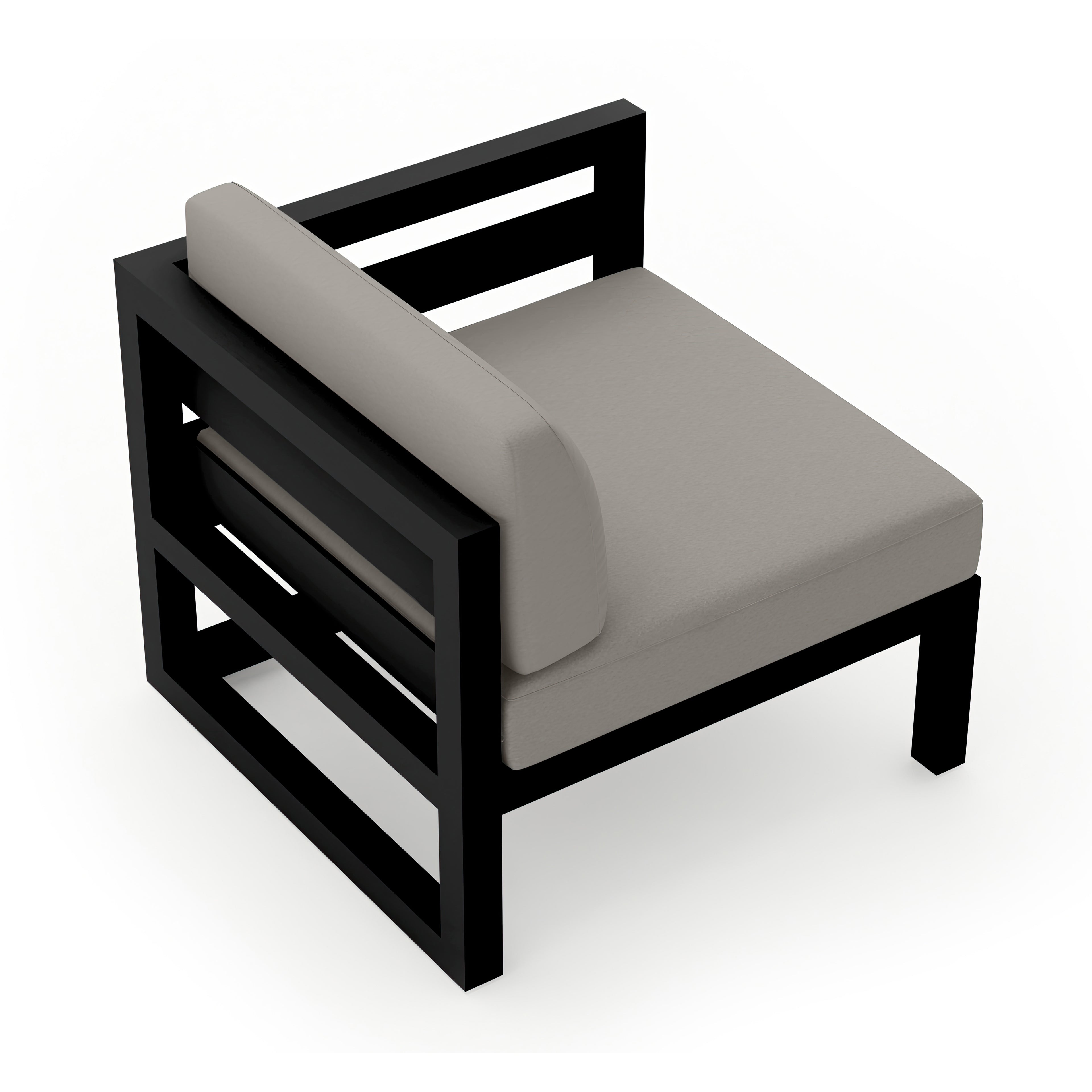 Avion Right Arm Section - Black - Canvas Charcoal
