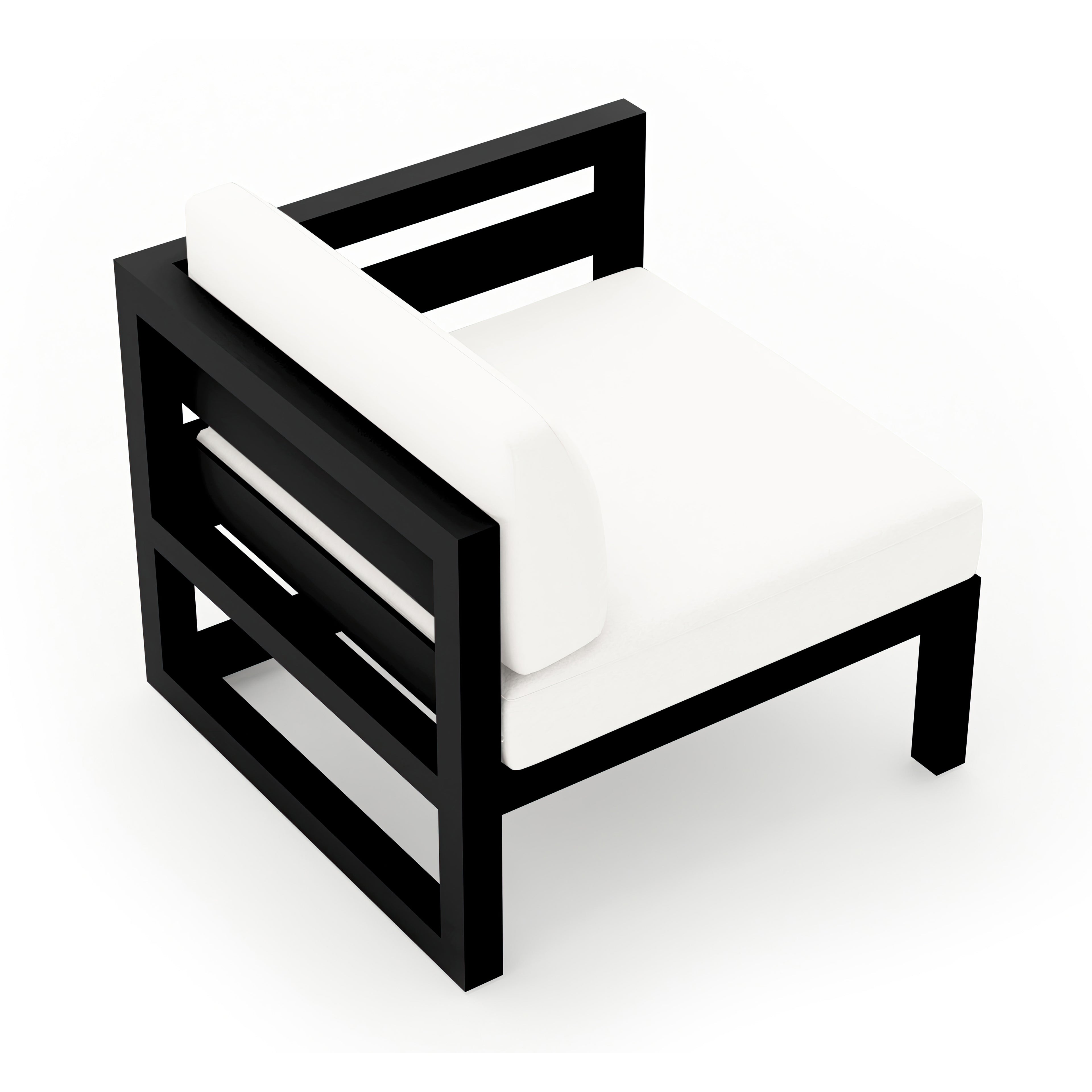 Avion Right Arm Section - Black - Canvas Natural
