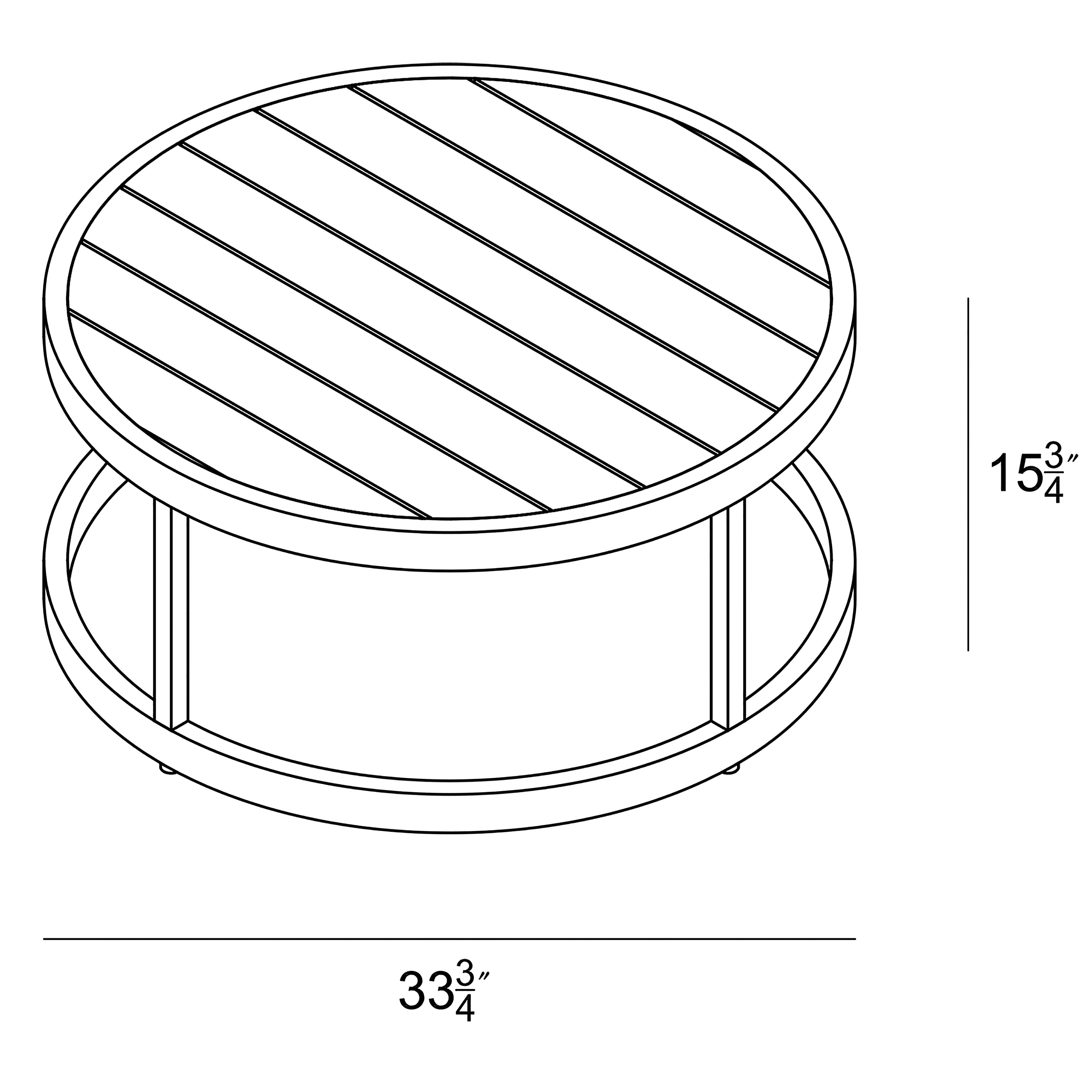 Avion Round Coffee Table - Slate
