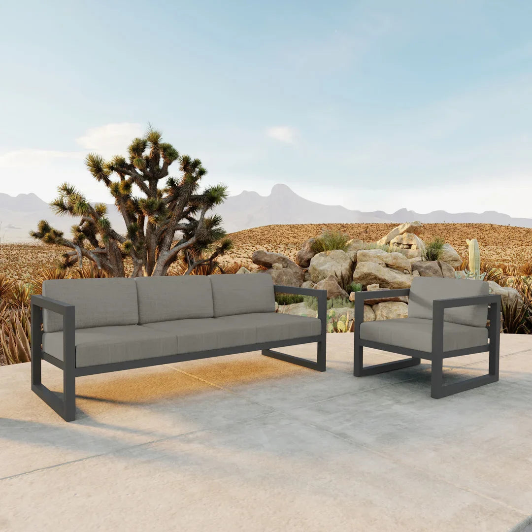 Avion 2 Piece Aluminum Sofa Set