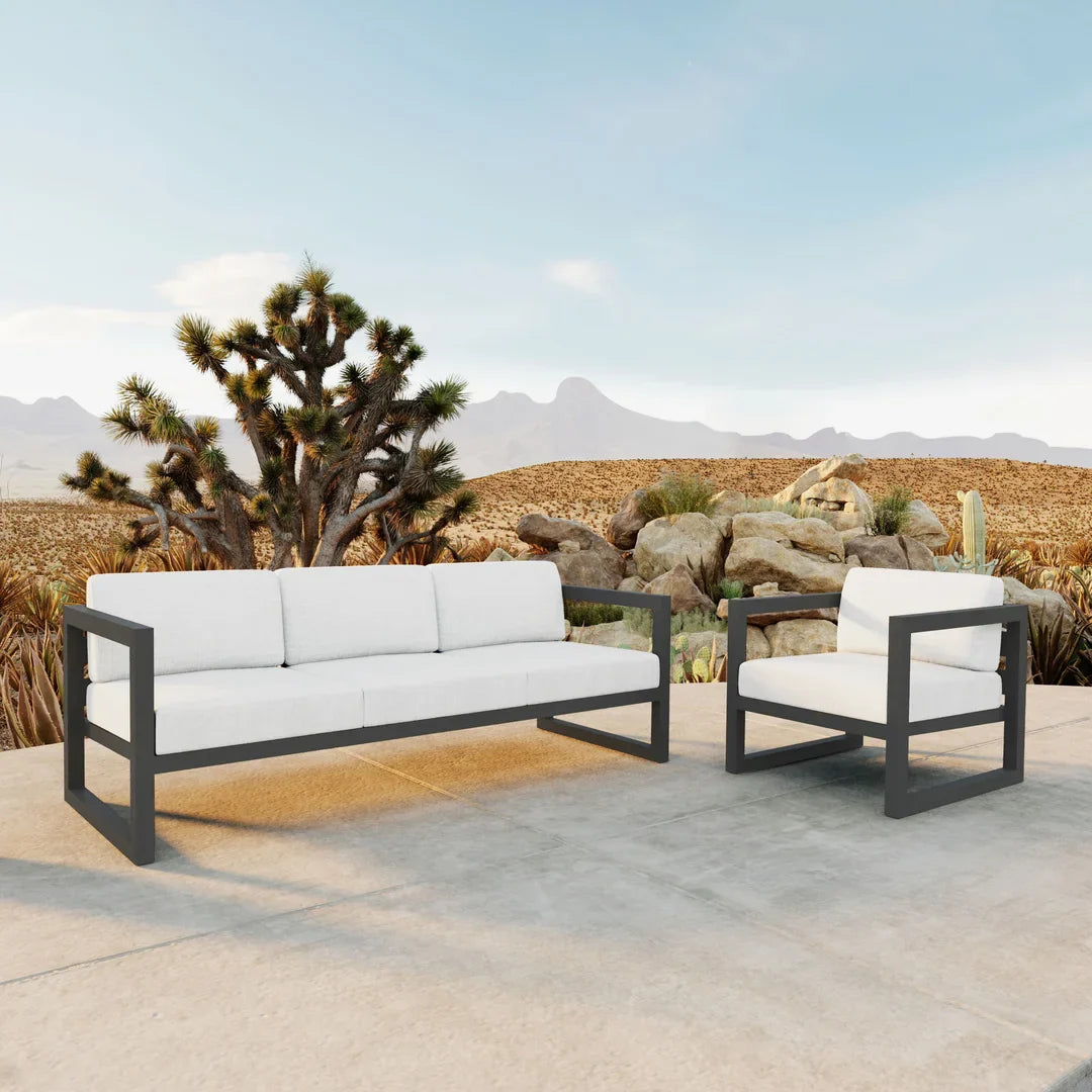 Avion 2 Piece Aluminum Sofa Set