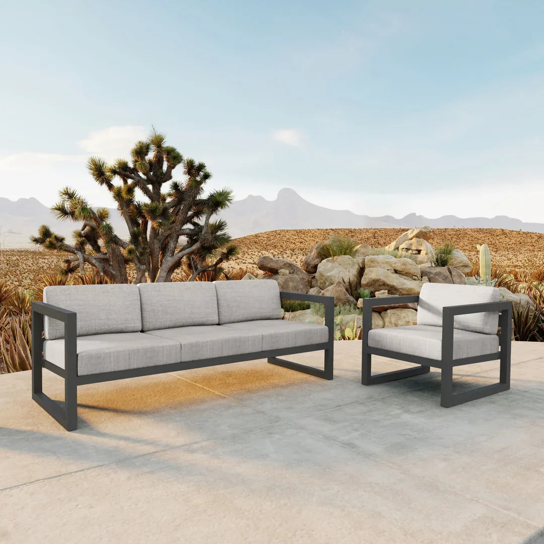 Avion 2 Piece Aluminum Sofa Set