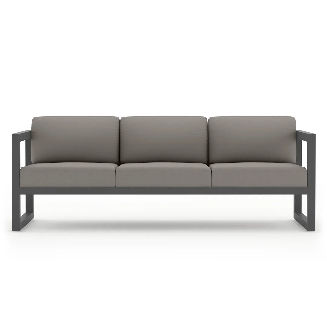 Avion 5 Piece Aluminum Sofa Set - Slate - Canvas Charcoal