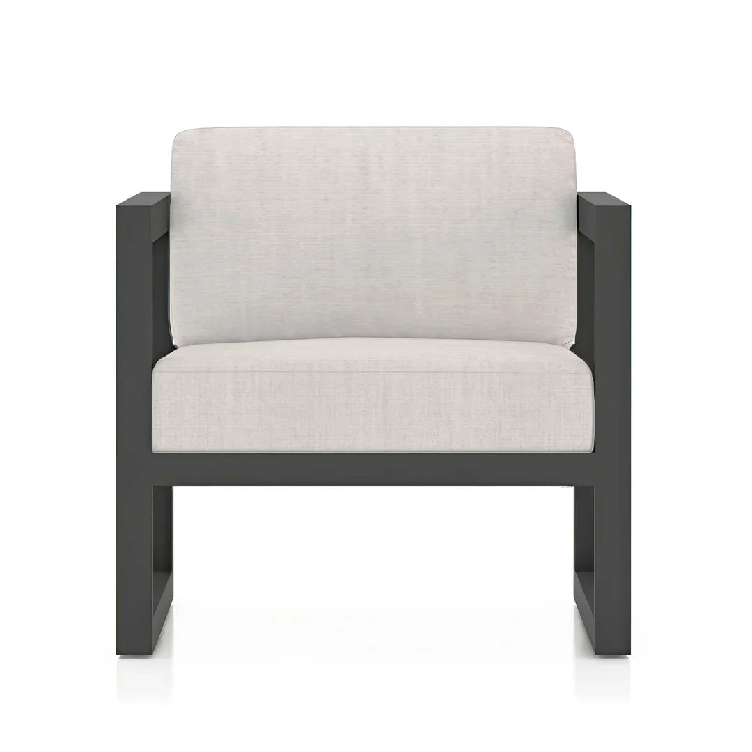 Avion 5 Piece Aluminum Sofa Set - Slate - Cast Silver