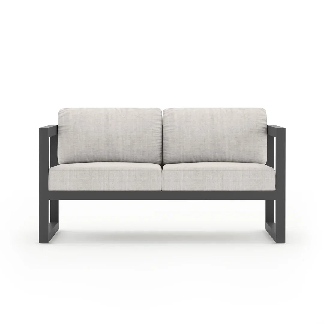 Avion 5 Piece Aluminum Sofa Set - Slate - Cast Silver