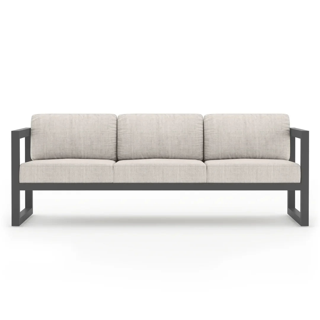 Avion 5 Piece Aluminum Sofa Set - Slate - Cast Silver