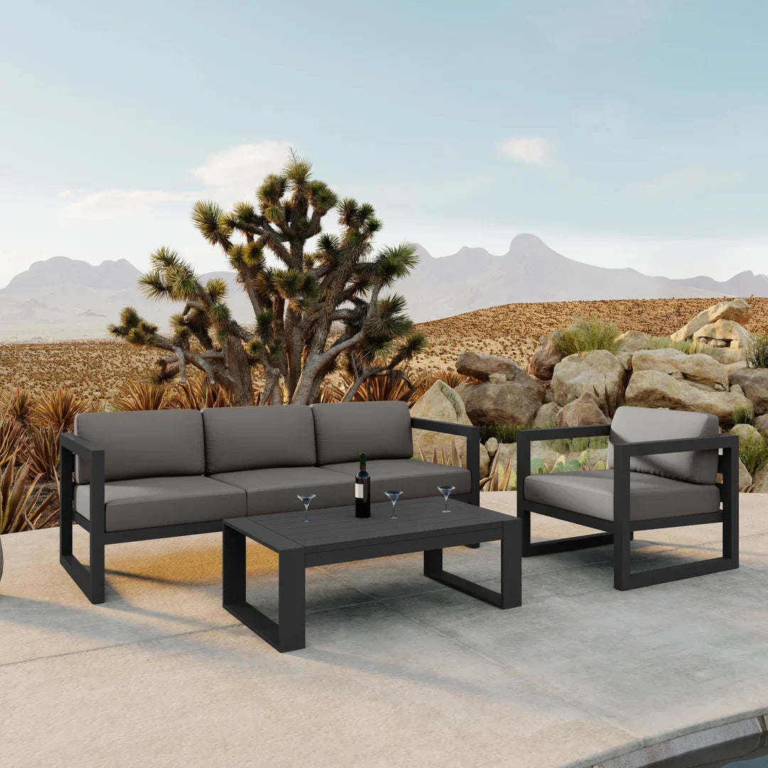 Avion 3 Piece Aluminum Sofa Set
