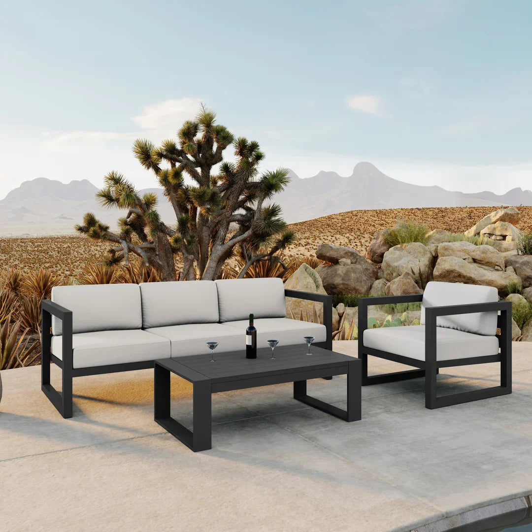 Avion 3 Piece Aluminum Sofa Set