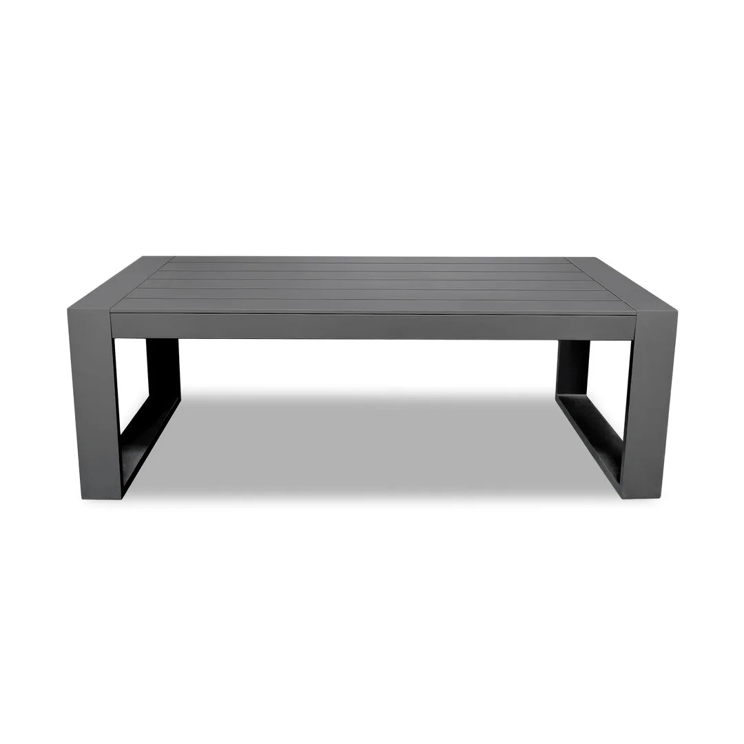 Avion 3 Piece Aluminum Sofa Set - Slate - Canvas Natural