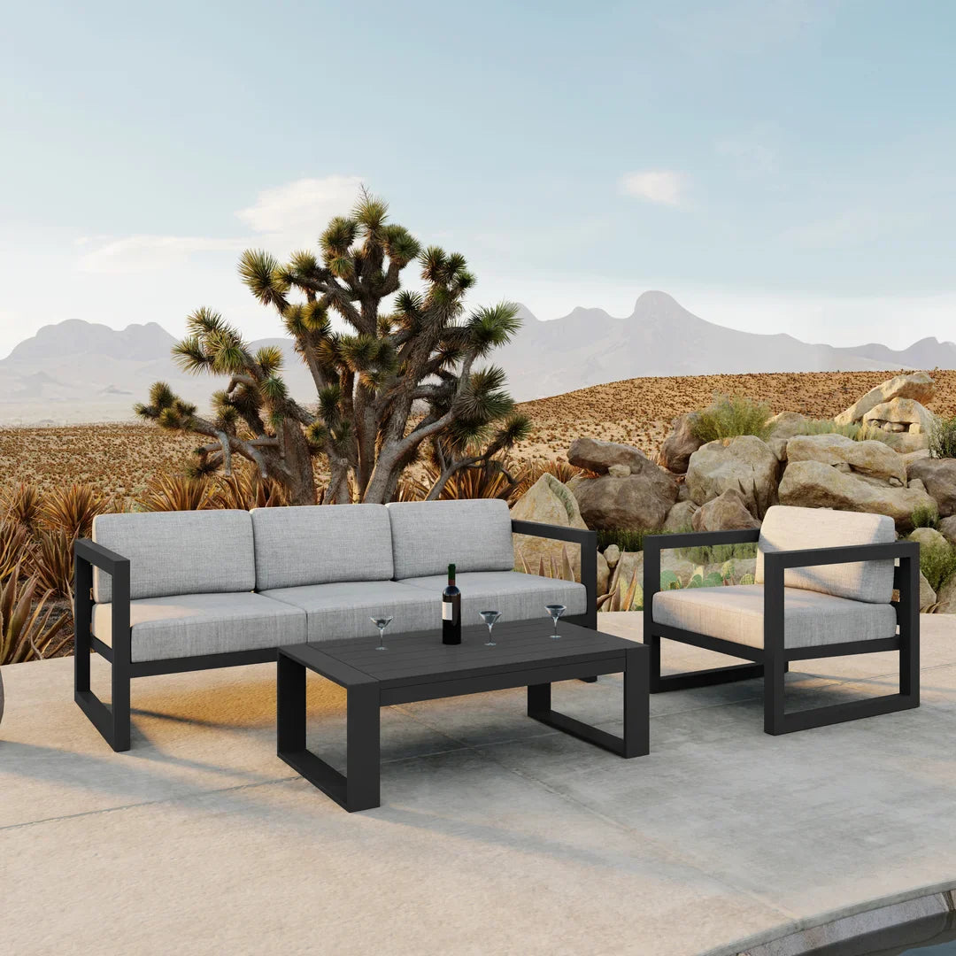 Avion 3 Piece Aluminum Sofa Set