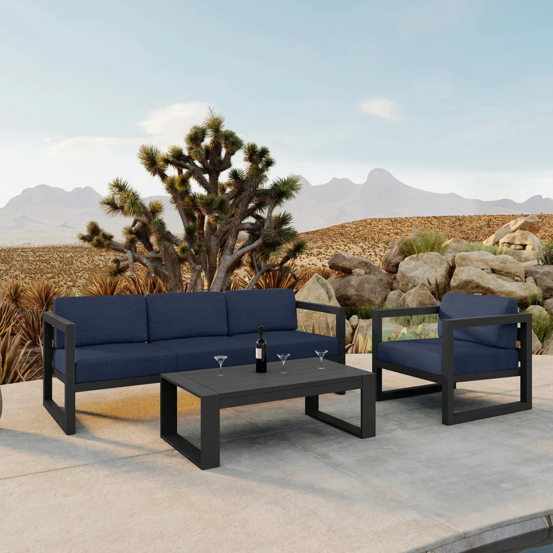 Avion 3 Piece Aluminum Sofa Set