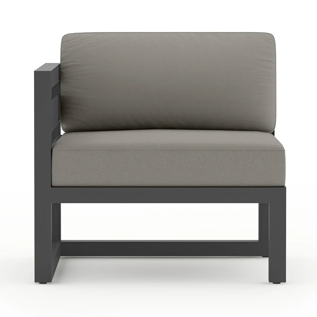 Avion 4 Piece Aluminum Sectional Set - Slate - Canvas Charcoal