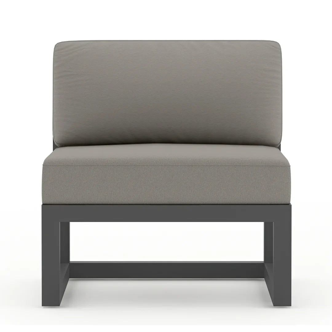 Avion 4 Piece Aluminum Sectional Set - Slate - Canvas Charcoal