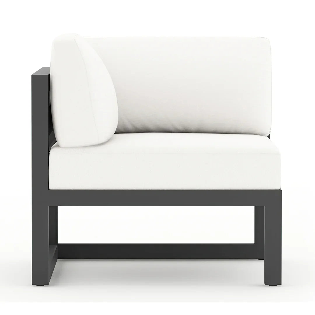 Avion 4 Piece Aluminum Sectional Set - Slate - Canvas Natural