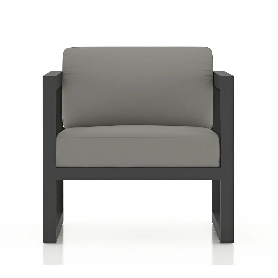 Avion 4 Piece Aluminum Loveseat Set - Slate - Canvas Charcoal