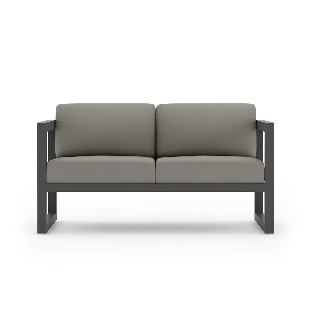 Avion 4 Piece Aluminum Loveseat Set - Slate - Canvas Charcoal