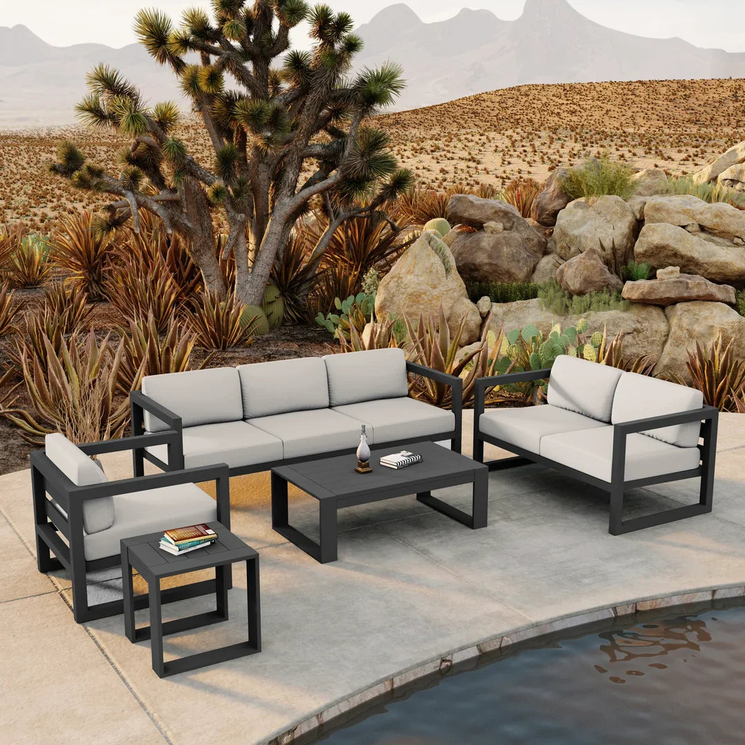Avion 5 Piece Aluminum Sofa Set