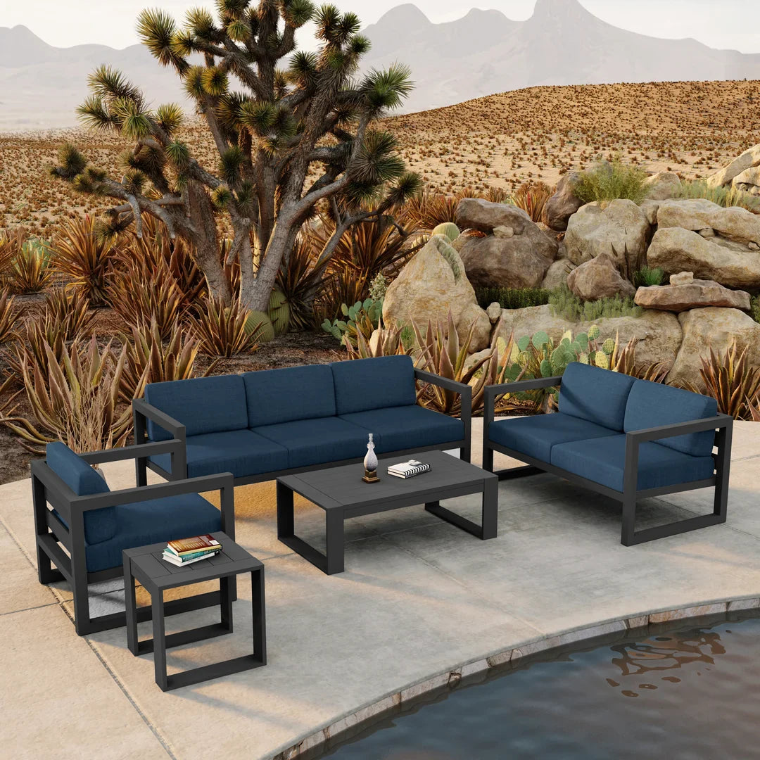 Avion 5 Piece Aluminum Sofa Set