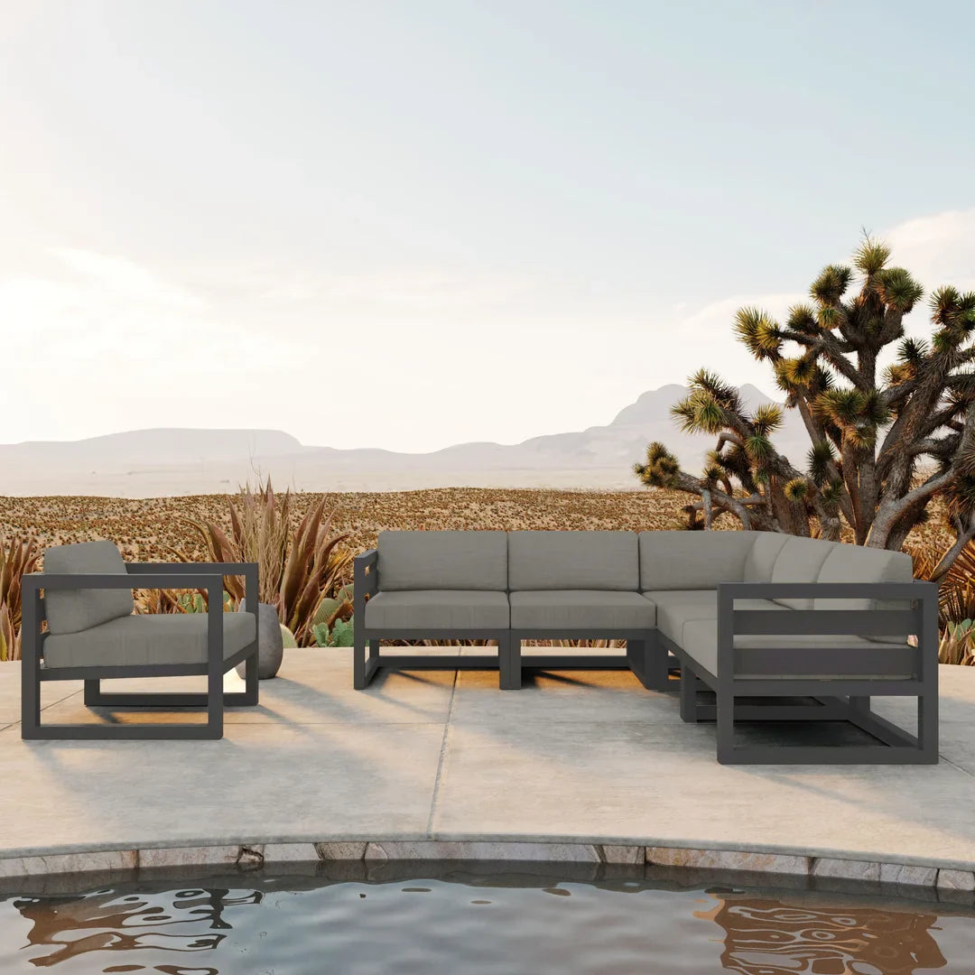Avion 6 Piece Aluminum Sectional Set