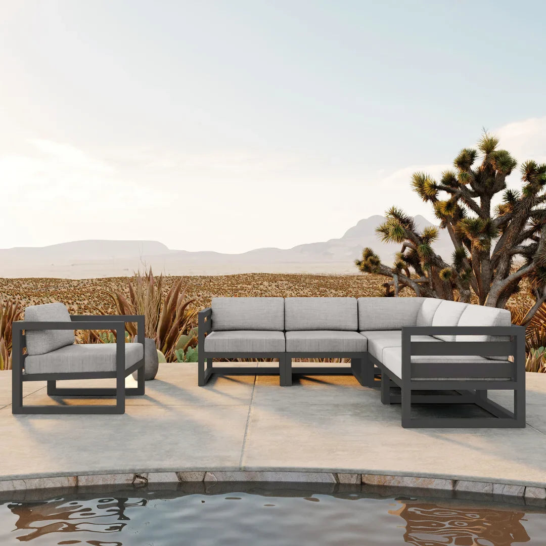 Avion 6 Piece Aluminum Sectional Set