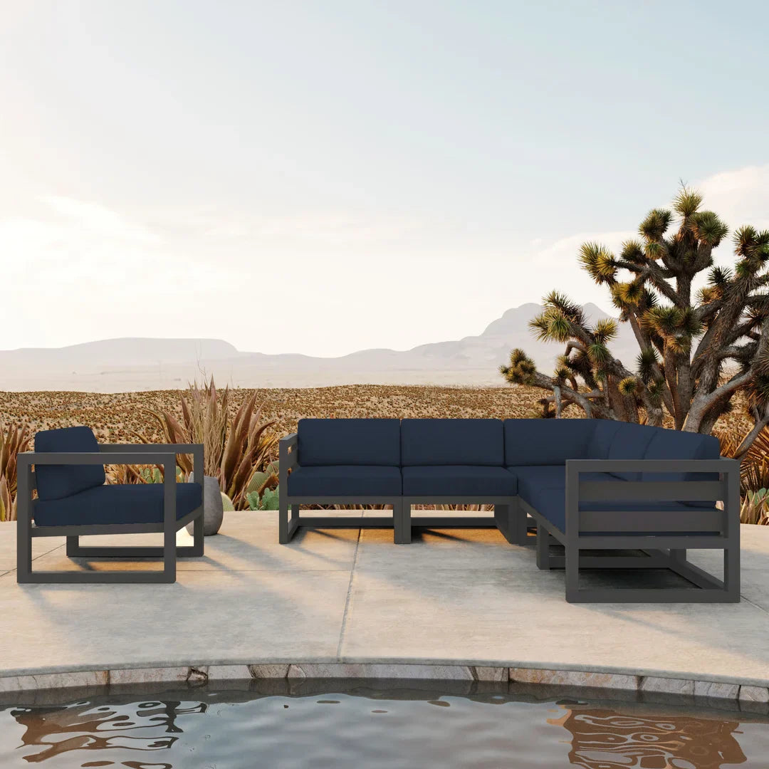 Avion 6 Piece Aluminum Sectional Set