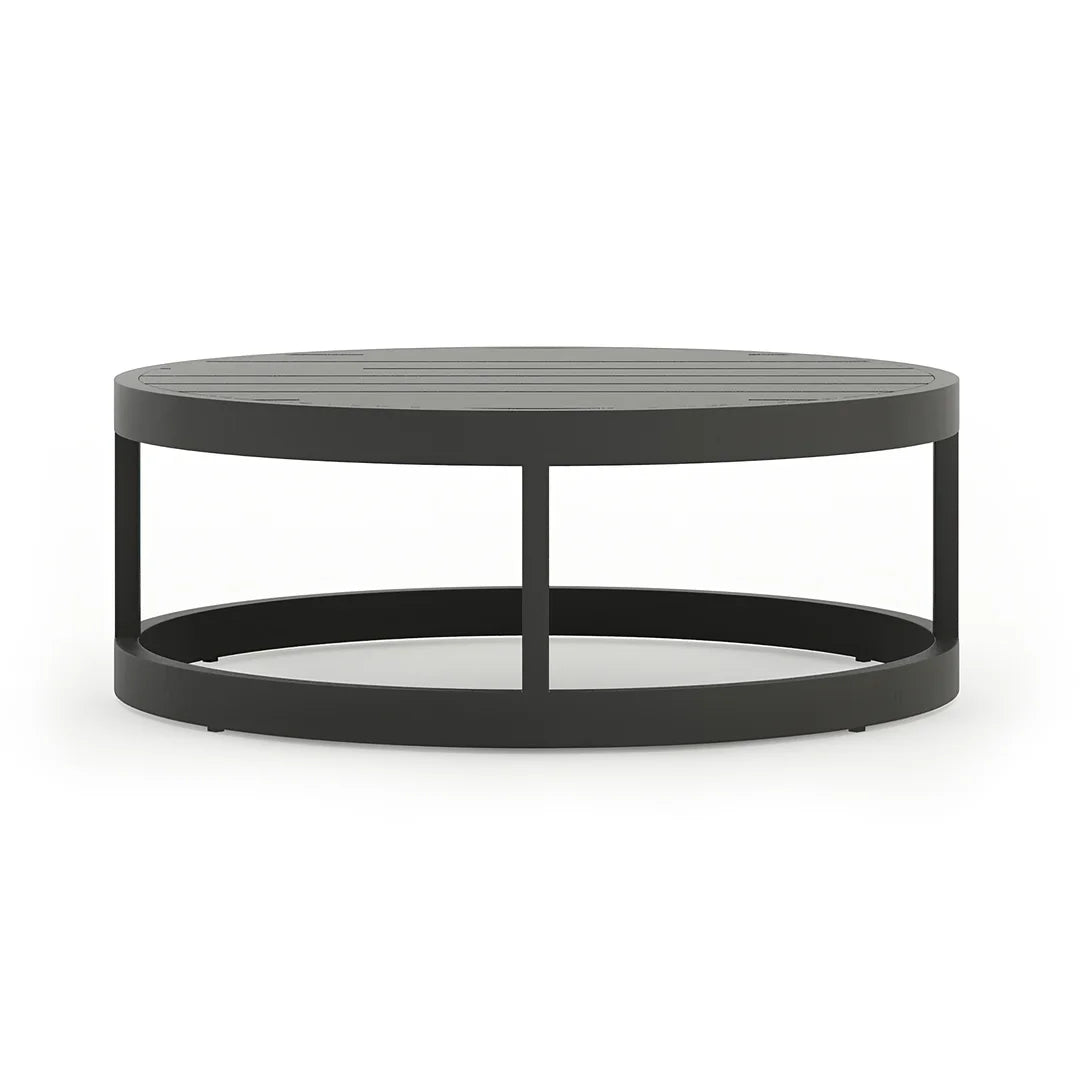 Avion 7 Piece Aluminum Curve Sectional Set - Slate - Canvas Charcoal