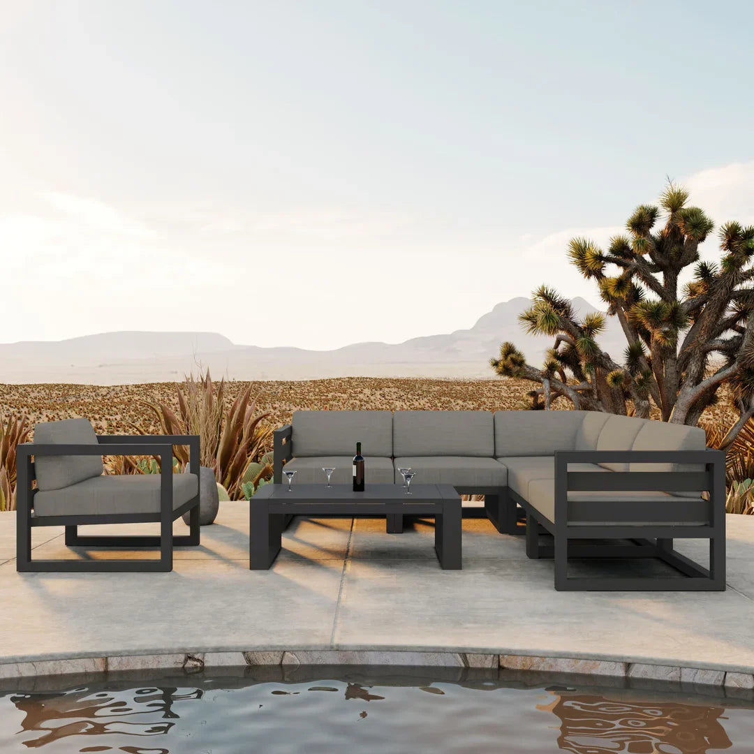 Avion 7 Piece Aluminum Sectional Set