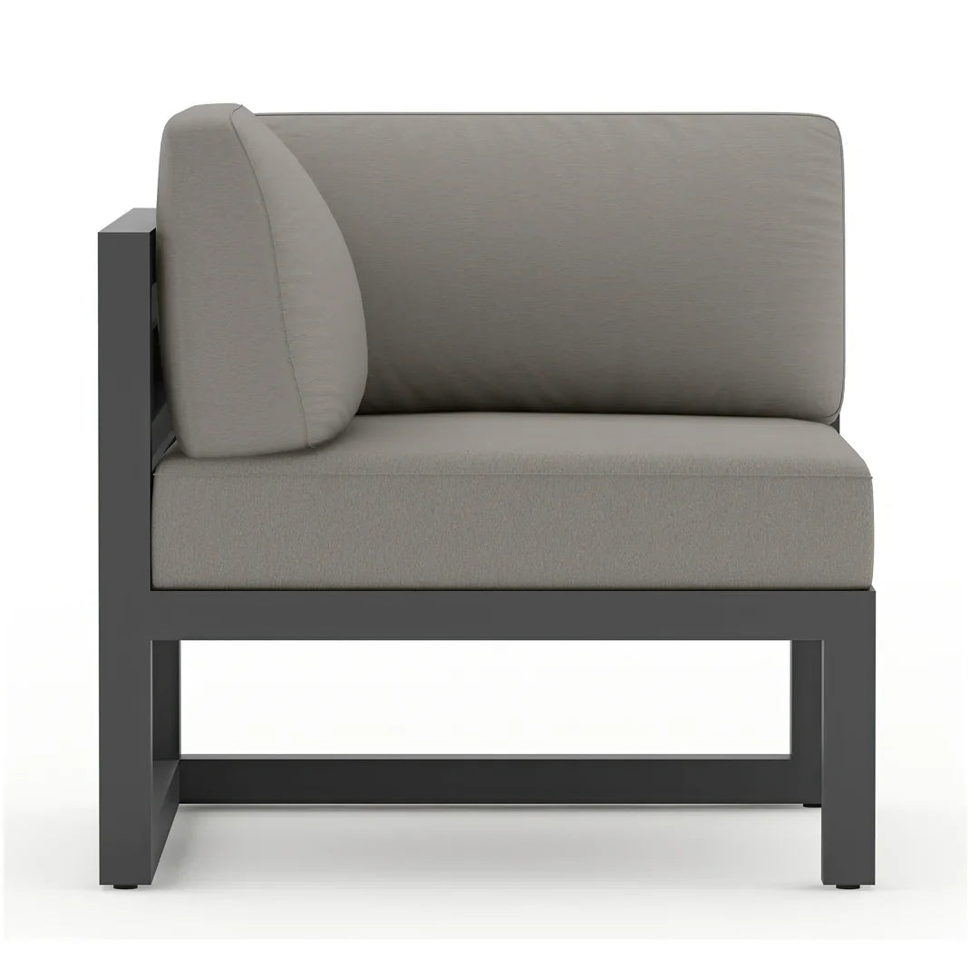 Avion 7 Piece Aluminum Sectional Set - Slate - Canvas Charcoal